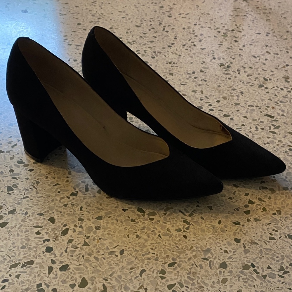 Marc Fisher Black Suede Heels